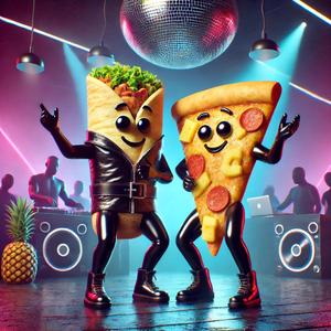 PIZZA CU ANANAS X SHAWORMA CU FASOLE