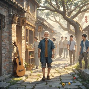 青石板上的旧时光_清风伴月行