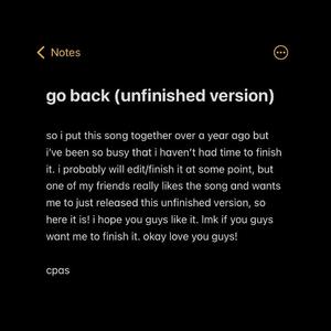 go back (unfinished version)