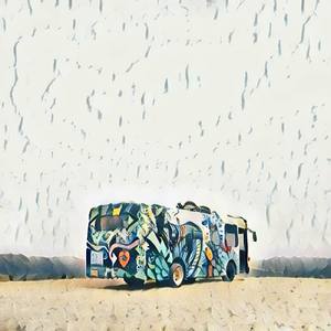 Bus stop from nowhere