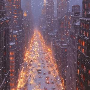Snowfall on Fifth Avenue
