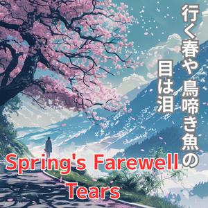 旅立ちの春　行く春や 鳥啼き魚の 目は泪