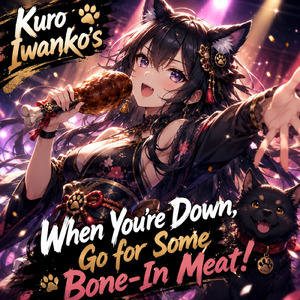 クロいわんこの「元気のないときは骨付き肉でもいっとく？」