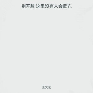 别开腔 这里不会有人反亢