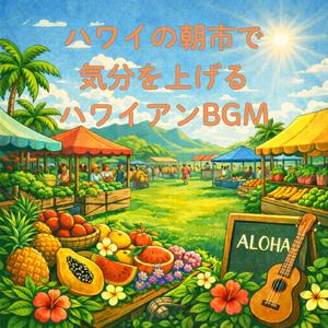 朝の笑顔とウクレレのハワイアンBGM