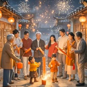 家人团聚多热闹