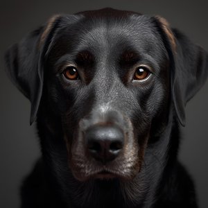 Just beyond the room (black dog)