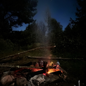 просто курю у костра