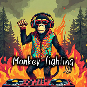 猿の戦闘