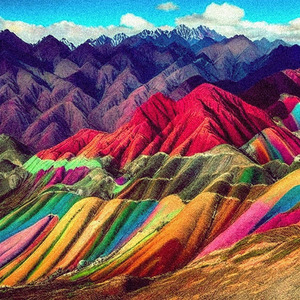 Montanhas Coloridas da China