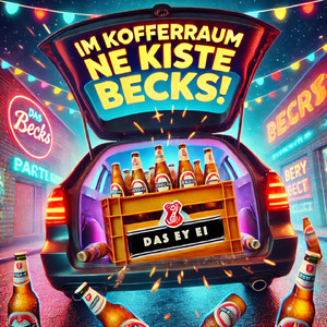 Im Kofferraum ne Kiste Becks