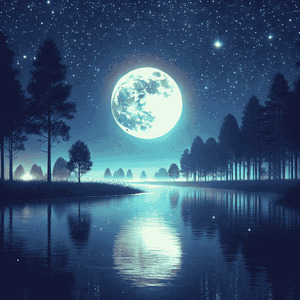 夜空の月