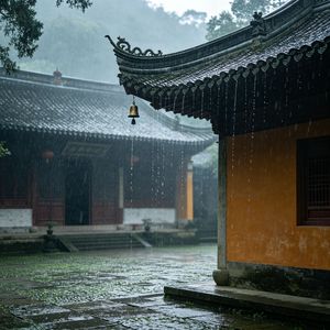 檐下听雨