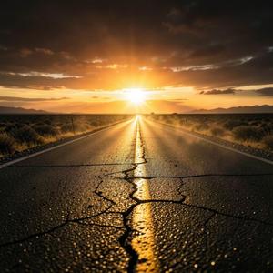 Dust on the highway, sun burning gold