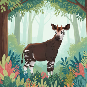 ふしぎなどうぶつ オカピくん