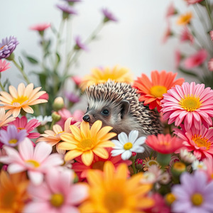 かわいいはりねずみ