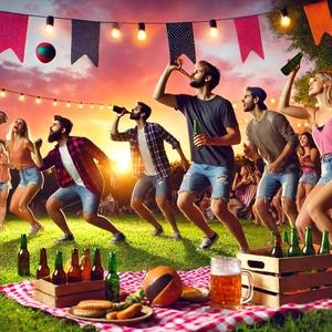 Auf'm Rasen geht die Party ab