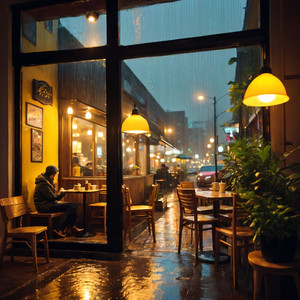 雨と珈琲と君 – AI Chill for Late Café Mood