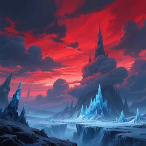 Frozen Crimson Sky