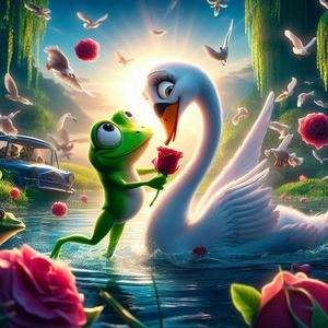 青蛙爱上白天鹅The Frog Loves the White Swan