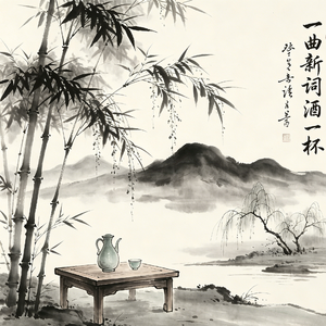 一曲新词酒一杯
