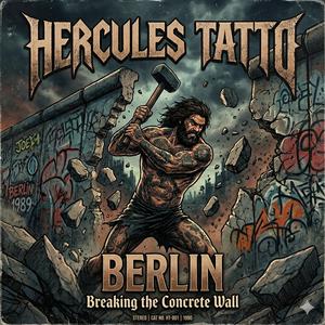 Berlin breaking the conctete wall