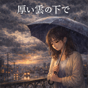 厚い雲の下で