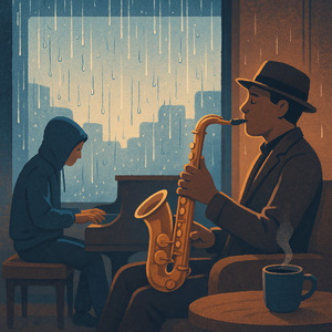 雨の日のジャズラウンジ
