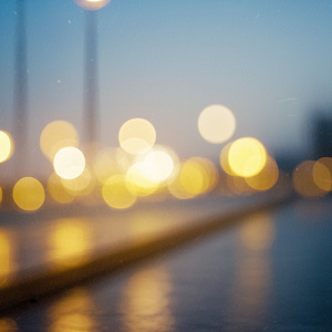 City Lights in a Fading Photograph