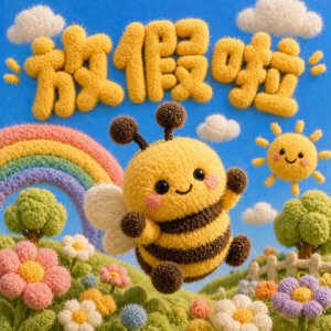放假啦