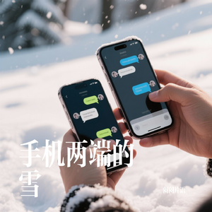 手机两端的雪
