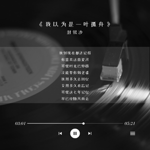 我以为是一叶孤舟