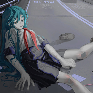 躺在马路的正中央