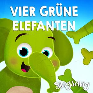 Vier grüne Elefanten