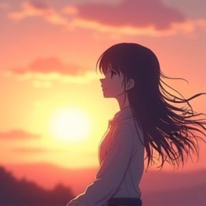 那时，你正望着夕阳