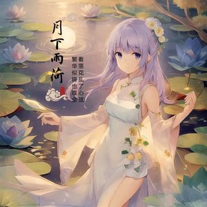 月下雨荷