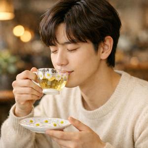 カモミールティーを飲む幸せ。