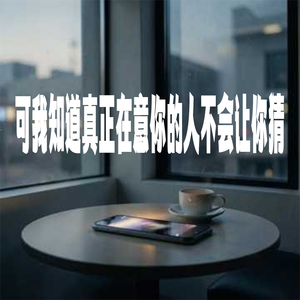 可我知道真正在意你的人不会让你猜