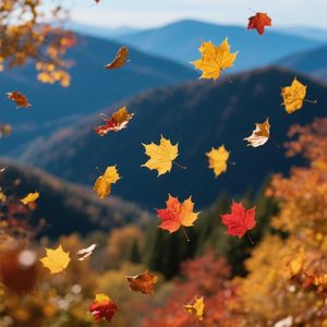 枫叶飘零染秋色