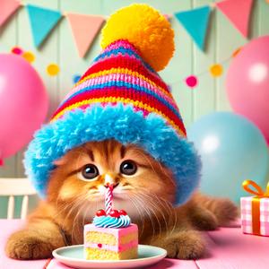 A Birthday Hat, For The Birthday Cat