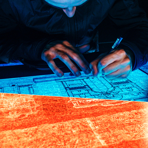 Technical Blueprint Drawing with Markers, Pt.1