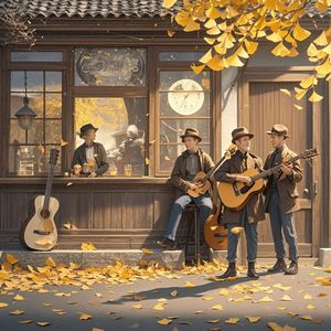 老酒馆的秋叶-王路生
