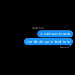ich war nichts.