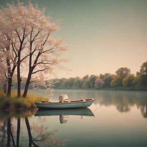 Лодка тихонько плывет по реке, by @irresistiblesaturation9757