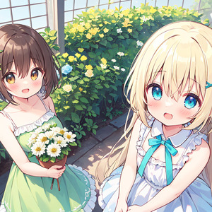 フラワーガールとお花畑