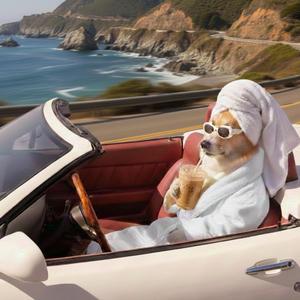 a table by the railing