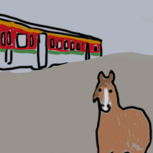 Horse and Train