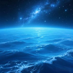 夜空静谧星若瀑