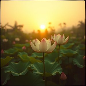 Dewdrops Dancing on Lotus Leaves