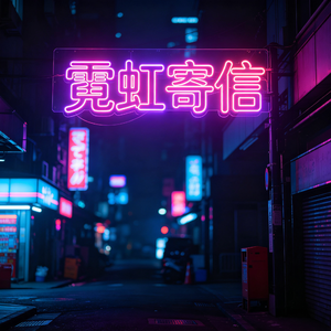霓虹寄信